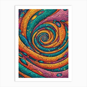 Psychedelic Swirls 3 Art Print