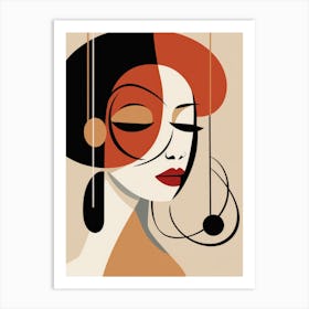 Abstract Portrait Of A Woman 17 Art Print