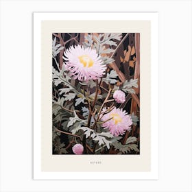 Flower Illustration Asters 6 Poster Art Print