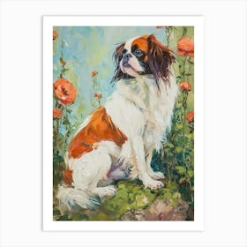 Japanese Chin Acrylic Painting 1 Art Print