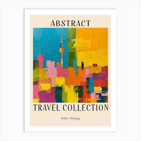 Abstract Travel Collection Poster Berlin Germany 2 Art Print