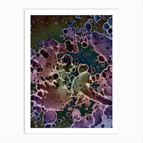 Alcohol Ink Spots And Bubbles Art Print