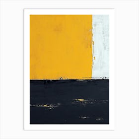 Yellow And Black, Minimalism Art Print