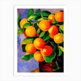 Kumquat Fruit Vibrant Matisse Inspired Painting Fruit Art Print