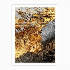 Black and Gold Abstract Art Print