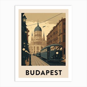 Budapest 5 Vintage Travel Poster Art Print