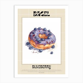 Blueberry Bagel 2 Art Print