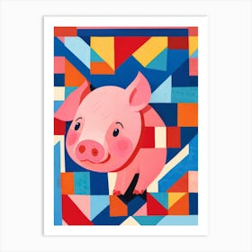 Pink Pig Art Print