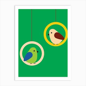 Birds On A Branch 1 Art Print