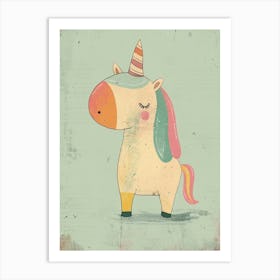 Pastel Storybook Style Unicorn 1 Art Print