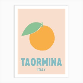 Taormina, Italy, Graphic Style Poster 2 Art Print