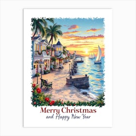 Merry Christmas And Happy New Year 9 Art Print