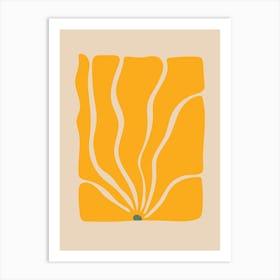 Yellow Flower abstract botanical Art Print