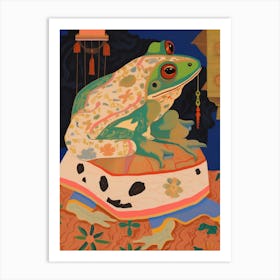 Maximalist Animal Painting Frog 3 Art Print