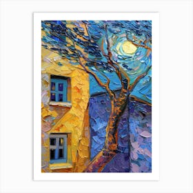 Tree In The Moonlight 2 Art Print