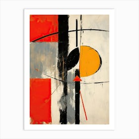 Orange Tones Abstract Painting 1 Art Print