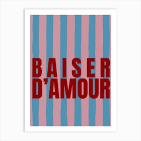 Baiser d’amour Art Print