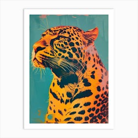 Polaroid Inspired Leopard 3 Art Print