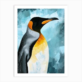 King Penguin Zavodovski Island Colour Block Painting 3 Art Print