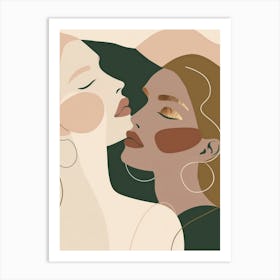 Two Women Kissing 11 Art Print