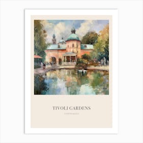 Tivoli Gardens Copenhagen Denmark 3 Vintage Cezanne Inspired Poster Art Print