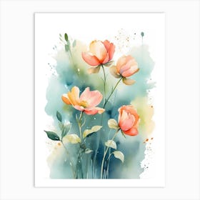 Watercolor Flowers 19 Art Print