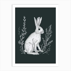 Dutch Rabbit Minimalist Illustration 2 Art Print