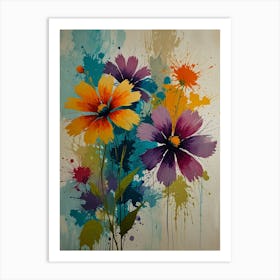 Colorful Flowers 12 Art Print