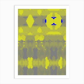 Abstract Yellow And Blue 1 Art Print