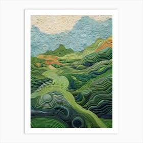 Wavy Landscape Art Print