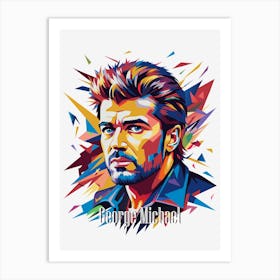 George Michael 03 Portrait Music Icon Style WPAP Pop Art Art Print