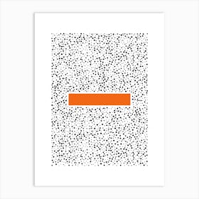 Orange Rectangle in a Field of Dots Art Print