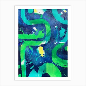 Abstract Painting-urban green Art Print