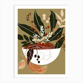 Autumn Leaves In A Bowl 3 Art Print