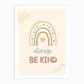 Always Be Kind Boho Design Art Print