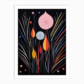 Fountain Grass 3 Hilma Af Klint Inspired Flower Illustration Art Print