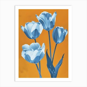 Blue Tulips 4 Art Print