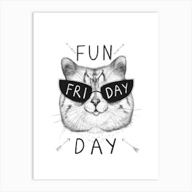Friday Cat Art Print