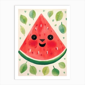 Friendly Kids Watermelon 1 Art Print
