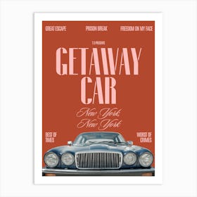 Getaway Car Music Lyrics 2 Art Print