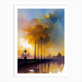 Sunset In Rome Art Print