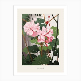 Flower Illustration Geranium 2 Poster Art Print