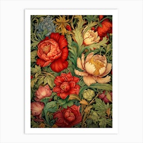 Floral Wallpaper 27 Art Print