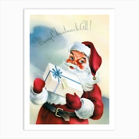Santa Claus Vintage Art Print