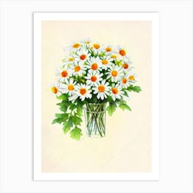 Daisies Vintage Flowers Flower Art Print