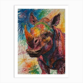 Rhino Art Print