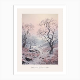Dreamy Winter National Park Poster  Dartmoor National Park England 2 Art Print
