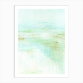 Zen - Abstract Modern Aqua Blue Green Painting Art Print