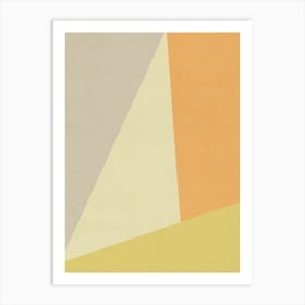 Abstract Yellow And Grey - 03 Art Print