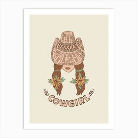 Cowgirl + Text Art Print